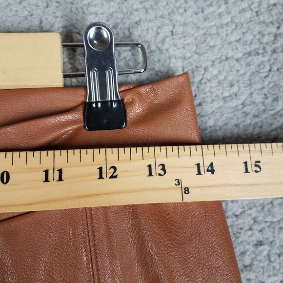 Commando Split Front Pants Women's Medium Faux Leather Bootcut Pull On Stretch - Picture 8 of 13